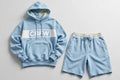 Sky Hoodie & Shorts Set